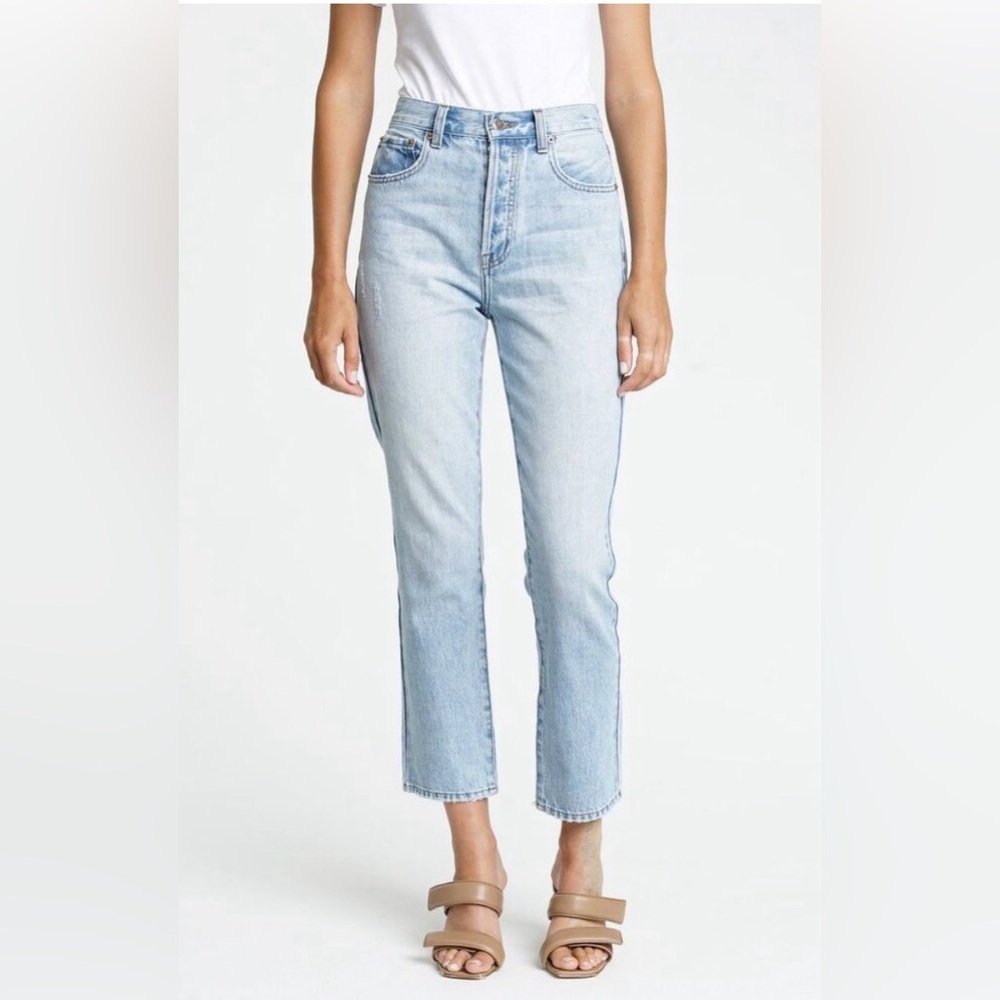 Pistola Keaton Jeans Women's 26 High Rise Slim Straight Light Wash
